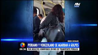 Peruano y venezolano se agarraron a golpes dentro de un bus