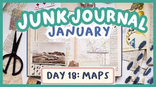 Journal with me for our #JunkJournalJanuary Collab! Prompt 18: Maps 📌