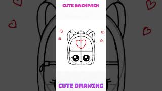 Cute backpack drawing for kids