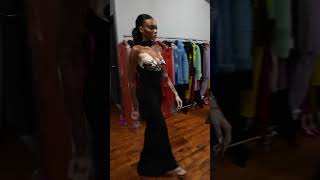 Winnie Harlow fitting her dress from LaQuan Smith 2023 Spring collection 👏 #shorts