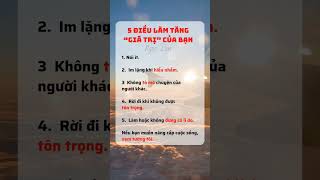 5 điều làm tăng giá trị của bạn #dongluccuocsong #phattrienbanthan #reviewsách #sachhaynendoc