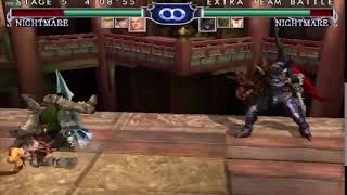 Extra Team Battle with Nightmare, Xianghua & Cassandra (soulcalibur II on Gamecube)