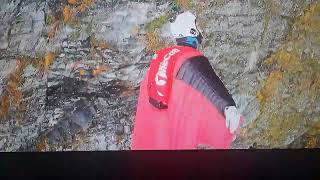 AMAZING COUPLE WINGED BASE JUMPING!!!!