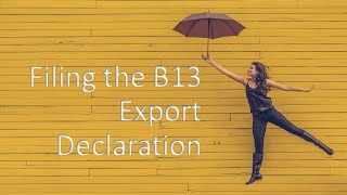 How to Fill out the B13 Export Declaration