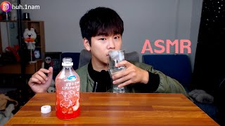 덴마크 드링킹 복숭아 음료!? 굉장하다! Bottoms up Eating Sound Mukbang ASMR