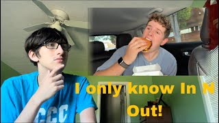 I ONLY KNOW IN-N-OUT! Eating Every Burger In LA Until I Find The Best One! (Tommy Winkler) reaction