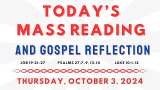 Catholic Mass Readings and Reflections for Today: Thursday, October 3, 2024 | Gods Message Today