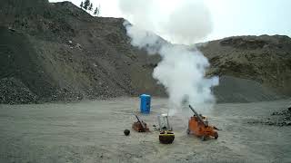 CANNON SHOOT AT THE PIT! LAST FOUR SHOTS ARE BOWLING BALL CANNON!  MONTANA!  BOWLING BALL WHISTLES!