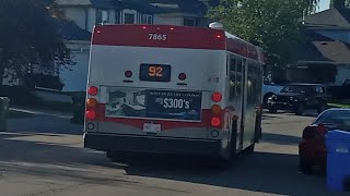 Calgary Transit 2004 New Flyer D40LF #7865 on Route 92 McKenzie Towne