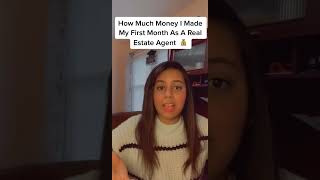 How Much Money I Made My First Month As A Real Estate Agent *Shocked* #shorts