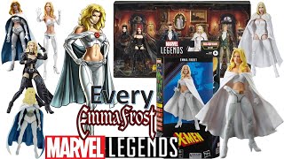 Every Marvel Legends Emma Frost Toybiz and Hasbro Comparision X-men SDCC Hellfire Club