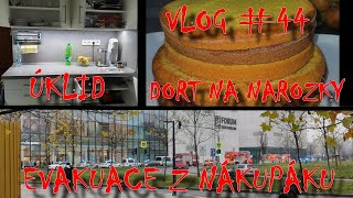 Evakuovali nás z obchoďáku, pečeme dort k narozkám a podlední uklid| VLOG #44