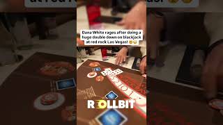 Dana White Rages After Doing Huge Double Downs On Blackjack! #blackjack #danawhite #gambling #casino