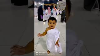 visuals of kid during offer a Hajj at Makkah ❤️#hajj #islamicstatus #islam #shorts #fyp#viralshorts