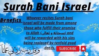 17-Surah Bani Israel(If a child does not speak as a normal child should recite this surah)