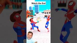 Spider-Man rides a horse to conquer his lover#gta #shorts #spiderman#hulk