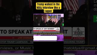 Donald Trump walking in the NABJ interview like a rap star #politics #donaldtrump #nabj