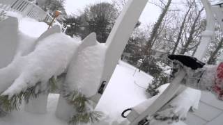 Walking in snow from garage