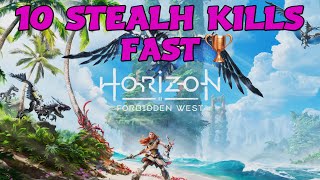 FAST WAY TO GET STEALTH KILLS IN HORIZON FORBIDDEN WEST - Stealth Killed 10 Machines Trophy