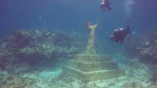 Diving the Christ of the abyss key largo, Florida