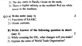 class 9 geography paper 1st term Maharashtra board #class9geography  #pta