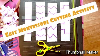 Easy Montessori Early Learning Preschool | Cutting Activity | Motor Skills | Cutting Skills