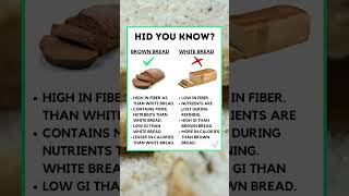 Brown Bread vs White Bread Benefits #shorts #whitebread #brownbread #healthbenefits #tips