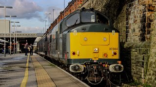 (4k) rog class 37884 growls away form Sheffield with Worksop to derby