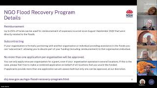 NGO Flood Recovery Program Open Competitive Grants - Online Information Seminar