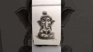 Little Ganesha drawing 😍🙏 #shorts #trending #art #viralshorts #artwork #ganeshchaturthi #ytshorts