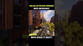 Miles vs Peter Parker Web Swinging! Who Does It Best? #gaming #shorts #spiderman #spiderman2 #ps5