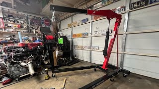 Time lapse building a harbor freight folding engine crane #timelapse #mechanic #diy