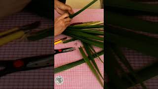 Making a Palm fronds (Palaspas)