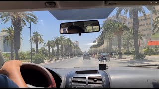 Touring the Grand Tunis (nickname for Tunis) in Tunisia in a taxi.