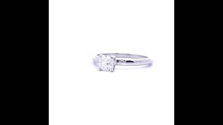 Classic 0.50 Carat Diamond Round Brilliant Solitaire Engagement Ring in 14k White Gold