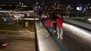 Ограждение из стекла в Москве на мосту у парка Зарядье