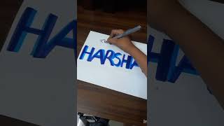 Harshali name calligraphy, most requested 📹🎥 #wisdomartswithaviraj #calligraphyart #shorts