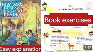 Class -2|| L-6 A visit to shillong || book exercises #gemsenglishreader( silver Jubilee edition)