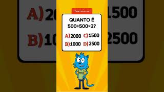 Qual resposta é a certa?  #quiz #shorts   #raciocinio   #matemática