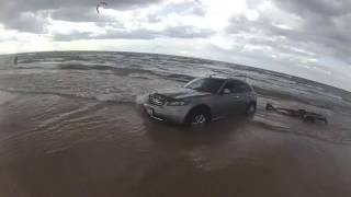 Why you should use the boat launch at the beach - Sinking Car