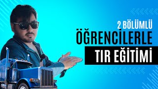 Amerikada Tir yeni başlayan şoferler için. Amerikada tir okulunda arabada eğitim.