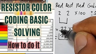 BASIC RESISTOR COLOR CODING