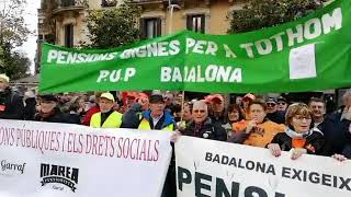 Domiciano Sandoval 15 Desembre en delegació de govern Marea pensionista Catalunya