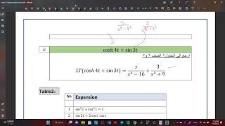 Laplace Transform ( Part A ) || Mathematics || شرح وحل علي تحويلة لابلاس الجزء الاول