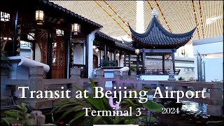 Walking Tour of Beijing Daxing Airport in 2024  | 🇨🇳 Beijing Airport International (PEK) Terminal 3