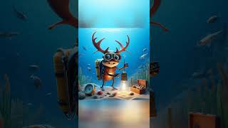 The Helpful Stag Beetle Diver #videshort #shorts #story o