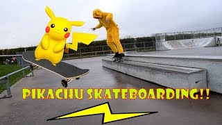 PIKACHU SKATEBOARDING!!!!