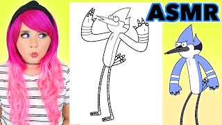 ASMR Coloring Mordecai Regular Show | Calming ASMR Coloring for Relaxation & Stress-Relief