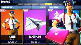 *NEW* FREE MAVEN SKIN IS IN FORTNITE!!!| ITEM SHOP LIVE UPDATE| (FORTNITE BATTLE ROYALE)