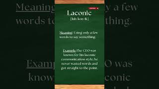 Pronounce LACONIC the right way #shorts #shortsvideo #pronunciation #english #Laconic #viral